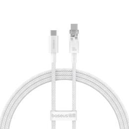 Дата-кабель Baseus P10319703221-00 USB Type-C (тато)  -  USB Type-C (тато), 1m Stellar White with Smart Temperature Control