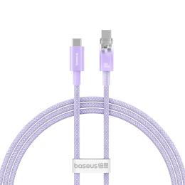Дата-кабель Baseus P10319703511-00 USB Type-C (тато)  -  USB Type-C (тато), 1m Nebula Purple with Smart Temperature Control