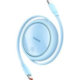 Дата-кабель Baseus P10364500311-00 USB Type-C (тато)  -  USB Type-C (тато), 1m Galaxy Blue Free2Draw Mini Retractable