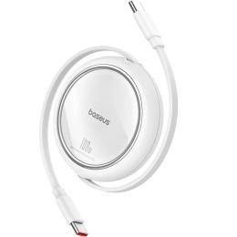 Дата-кабель Baseus P10364500211-00 USB Type-C (тато)  -  USB Type-C (тато), 1m Moon White Free2Draw Mini Retractable