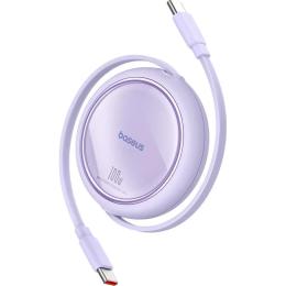 Дата-кабель Baseus P10364500511-00 USB Type-C (тато)  -  USB Type-C (тато), 1m Nebula Purple Free2Draw Mini Retractable