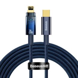 Дата-кабель Baseus CATS000103 USB Type-C (тато)  -  Lightning (тато), 2m Blue Auto Power-Off