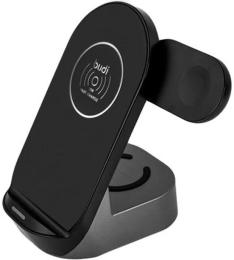 Бездротовий зарядний пристрій BUDI WL4500B Wireless Charging 3 in 1 Black