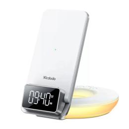 Бездротовий зарядний пристрій Mcdodo CH-1610 Desktop Wireless Charger with Alarm &amp; Night Lamp 15W White