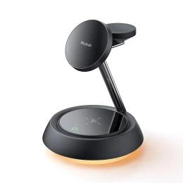 Бездротовий зарядний пристрій Mcdodo CH-4952 3 in 1 Magnetic Wireless Charging Stand Black