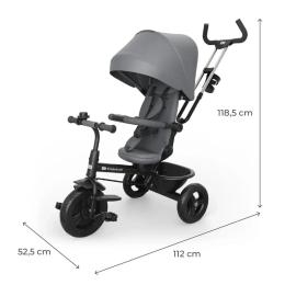 Триколісний велосипед Kinderkraft Aston 2 Plus Grey (KRASTO02GRYPL00)