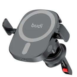Тримач в авто BUDI CM570B Wireless Car Charger Phone Holder Black