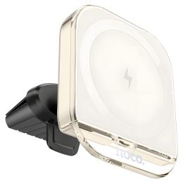 Тримач в авто Hoco HW17 + Wireless Charging 15W White