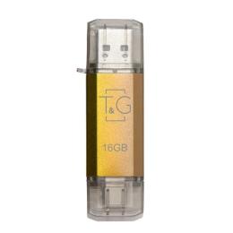 Флеш память T&amp;G 009 Star A, USB 3.0 + Type-C, 16GB, Metal, Blister