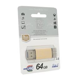 Флеш память T&amp;G 009 Star A, USB 3.0 + Type-C, 64GB, Metal, Blister
