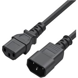 Кабель живлення ColorWay C13 to C14 1.8 м Black (CW-CBP087-BK)