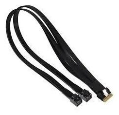 Дата-кабель Supermicro Slimline x8 (STR) (тато)  -  2 х Mini-SAS HD (тато), 0.65 м Black (CBL-SAST-1264-100)