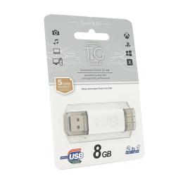 Флеш память T&amp;G Star S, USB 2.0 + Type-C, 8GB, Metal, Blister