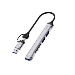 USB-хаб WIWU Wi-HB003 ZOLO 5 in 1 Gray
