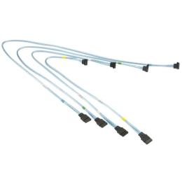 Кабель для підєднання накопичувачів інформації Supermicro SATA Set of Round Straight-Right Angle (CBL-0180L-01)