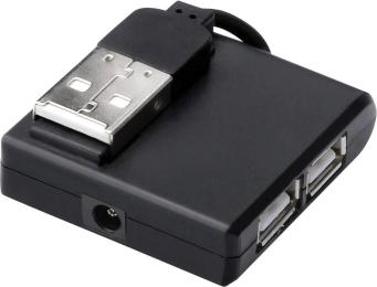 USB-хаб Digitus USB 2.0, 4 порта, DA-70217 Black
