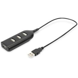 USB-хаб Digitus USB 2.0, 4 порти, AB-50001-1 Black
