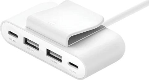 USB-хаб Belkin USB-C BoostCharge 4-Port USB Power Extender (2 x USB-A + 2 x USB-C) White (BUZ001tt2MWHB7)
