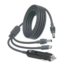 Кабель живлення для роутера E-NET автомобільний прикурювач, DC Plug та USB Type-C Plug 5м