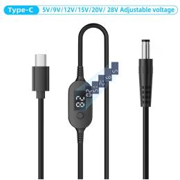 Кабель живлення для роутера XoKo USB-C to DC 5.5x2.5mm 1.0m 5V/9V/12V/15V/20V/28V 140W Black (XK-K695)