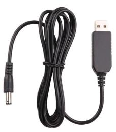 Кабель живлення для роутера Infinity LDO-888 USB - DC (M/M), 5.5х2.1 мм, 12V, 1 м Black (8612233355561)