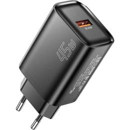 Адаптер живлення для телефона Essager Flash 45W 1USB-A QC Black (ECT45W-RPB01-Z)
