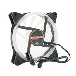 Вентилятор для ПК Voltronic 12025 DC sleeve fan 3pin + 4pin 12V Green двосторонній