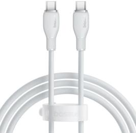 Дата-кабель Baseus P10355702221-00 USB Type-C (тато)  -  USB Type-C (тато), 1.2m White Pudding Series