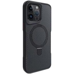 Чохол-накладка EpiK TPU + PC Metal Buttons with MagSafe Carbon Ring для Apple iPhone 15 Pro Max (6.7) Black (00000073486_2)