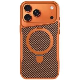 Чохол-накладка EpiK TPU + PC Metal Buttons with MagSafe Carbon Ring для Apple iPhone 17 Pro (6.3) Orange (00000080931_4)