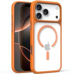 Чохол-накладка EpiK TPU + PC Metal Buttons with MagSafe для Apple iPhone 17 Pro (6.3) Orange (00000081724_5)