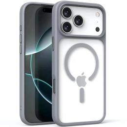 Чохол-накладка EpiK TPU + PC Metal Buttons with MagSafe для Apple iPhone 17 Pro (6.3) Gray (00000081724_2)