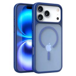 Чохол-накладка EpiK TPU + PC Metal Buttons with MagSafe для Apple iPhone 17 Pro (6.3) Navy Blue (00000081724_3)