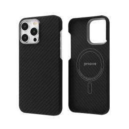 Чохол-накладка Proove Carbon Slim with Magnetic Ring для Apple iPhone 15 Pro Black