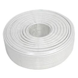 Коаксіальний кабель Ritar RG6U-48W 1CU, 1,02 мм CU, 48x0.12m CCA жовтий екран, 75 Ом, FPE, оболонка