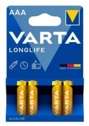 Батарейка Varta LONGLIFE AAA LR3 blister 4 (4/40/200) (6644)