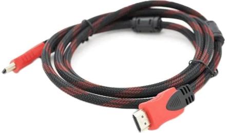 Відео-кабель Merlion 06022 HDMI(тато)HDMI(тато), 5m Black Red