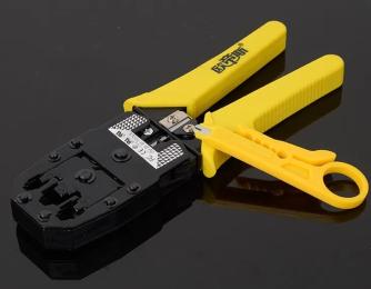 Обтискний інструмент Merlion BS-3468 Yellow для обтискача RJ-45 (8P8C) і RJ-12/11 (6P6C), 4P/6P/8P