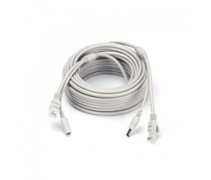 Патч-корд Proinstal RJ-45+DC 10m Gray Q, 10 м, комбінований по витій парі