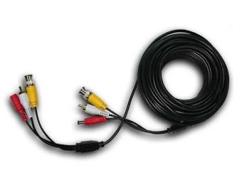 Патч-корд Proinstal BNC+DC+AV 5m Black 5 м, комбінований коаксіальний+живлення+звук