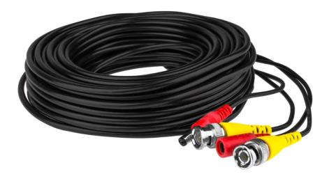 Патч-корд Ritar BNC + DC 18.3m Black 18,3 м, комбінований коаксіальний+живлення, Q100