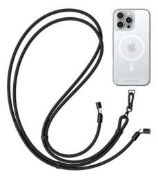 Кабель-ремінець для зарядки та носіння телефону Satechi OntheGo USB-C Lanyard Cable 1.5 m 60W Black (ST-LOTGLK)