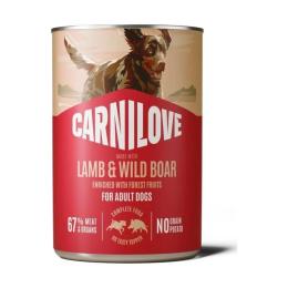 Корм вологий Carnilove Lamb &amp; Wild Boar для собак паштет ягня і дикий кабан 400 г