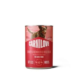 Корм вологий Carnilove Turkey &amp; Reindeer &amp; Wildboar для собак паштет індичка, оленина і дикий кабан 400 г
