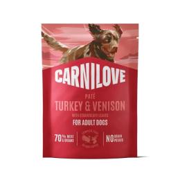 Корм вологий Carnilove Turkey &amp; Venison with Stawberry Leaves для собак паштет індичка та оленина з листям полуниці 300 г