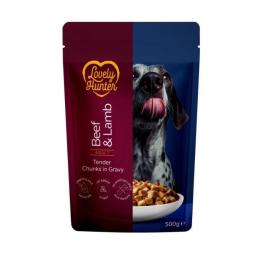 Вологий корм для собак Lovely Hunter Adult Beef &amp; Lamb 500 г (LHU70475)