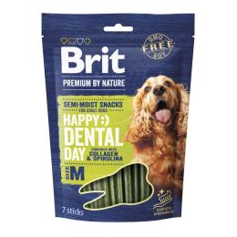Ласощі для собак Brit Premium Dental Snacks M для середніх порід з колагеном і спіруліною 180 г