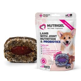 Ласощі для собак LK Baits Pet Nutrigel Lamb S-M для суглобів з ягням і пробіотиками 150 г