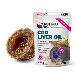 Ласощі для собак LK Baits Pet Nutrigo Cod Liver Oil S-M для середніх порід з олією печінки тріски 170 г