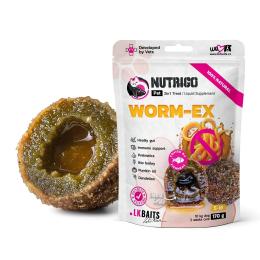 Ласощі для собак LK Baits Pet Nutrigo Worm-Ex S-M для середніх порід з рослинним комплексом для кишківника 170 г